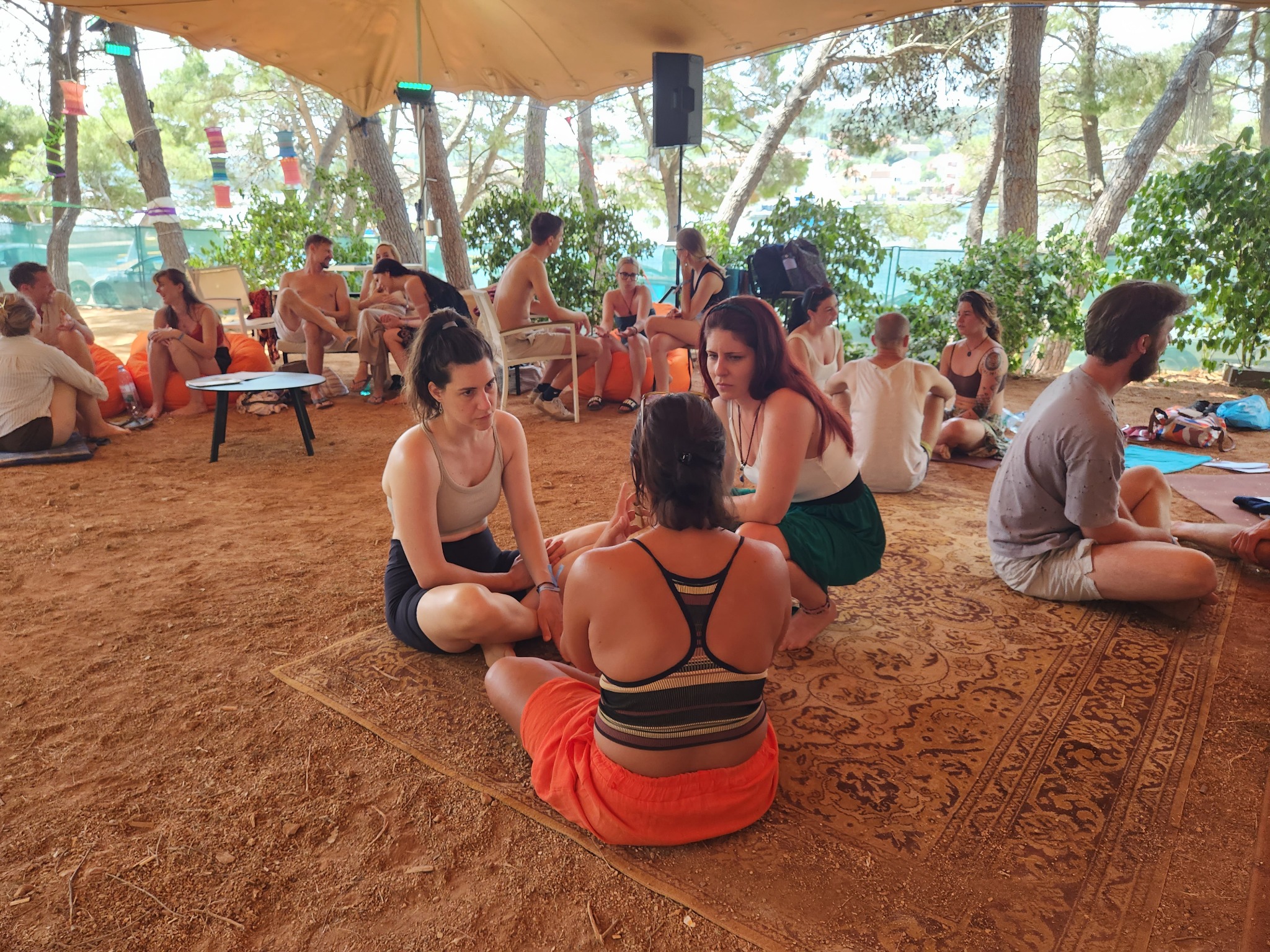 People moving freely together in an outdoor Space