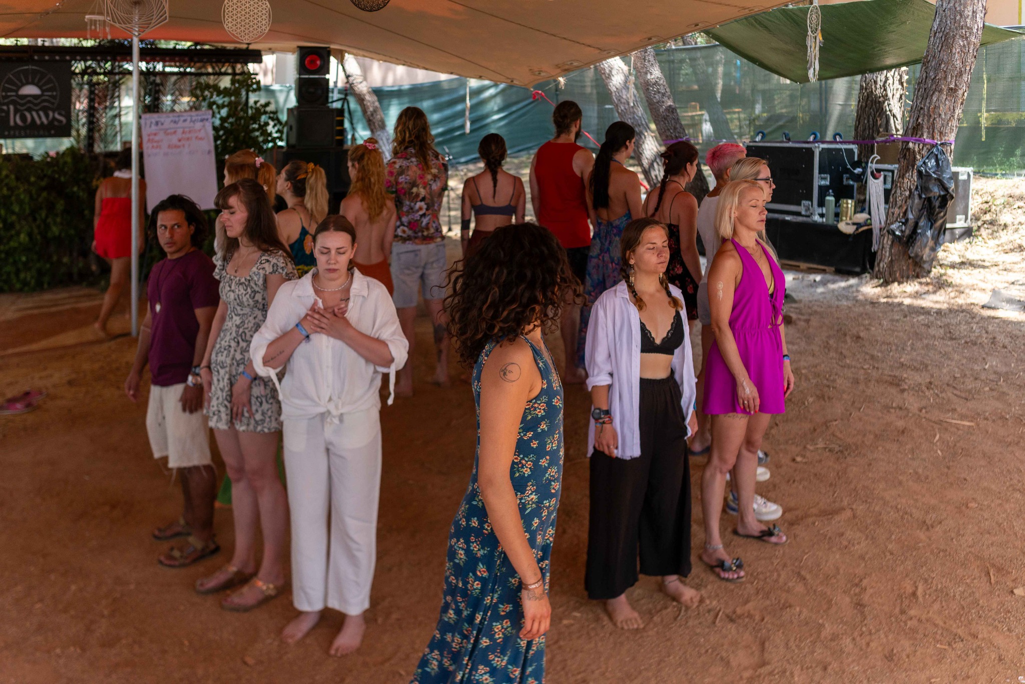 People practising together during a Space Holder Training gathering